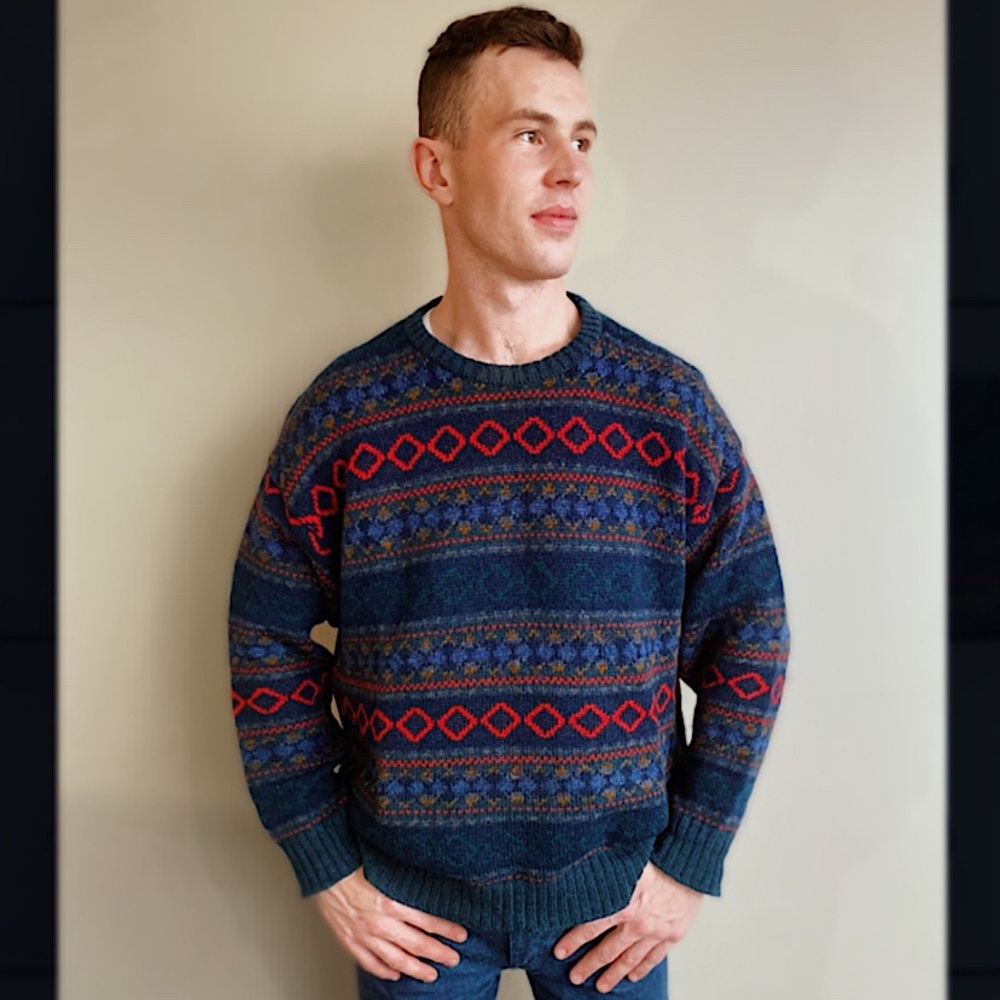 Vintage 100% Scotland shetland wool Preswick&Moore
